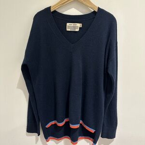 Tory Sport V-Neck Sweater S Cashmere Navy